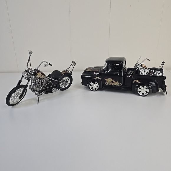 ERTL Other - 2005 OCC Old School Cody Project Diecast Lot ERTL Ford Truck & 2 Chopper Bikes